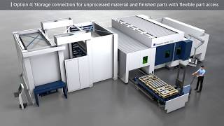 TRUMPF Laser cutting TruLaser Center 7030 – Storage connection options [upl. by Abigail]