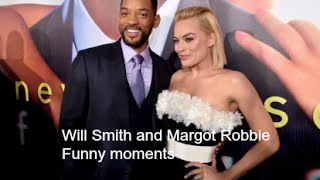 Margot Robbie Kisses and Tells on Will Smith E News [upl. by Anemij]