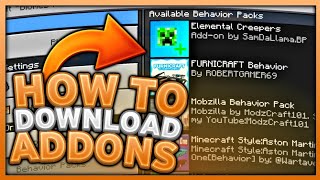 How To Download amp Install Addons For MCPE 2020  IOS amp Andriod  Minecraft Bedrock Edition [upl. by Llednew]