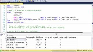 SQL Ranking Functions Part 1 The Over Clause [upl. by Relyt]