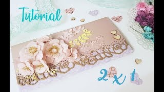 ❤ COMO HACER UN SOBRE PARA REGALAR DINERO  TUTO DE FLORES SCRAPBOOKING TUTORIAL❤ [upl. by Tam]