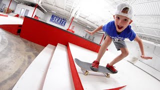 FIRST TIME OLLIE DOWN STAIRS  Warehouse Wednesday [upl. by Kusin]