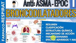 BRONCODILATADORES Corticoides INHALADOS Resumen Clasificación FARMACOLOGIA RESPIRATORIA 1 [upl. by Dulcie787]