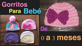 Gorro Para BEBE 0 a 3 meses [upl. by Rahel733]