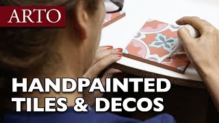 How Hand Painted Ceramic Tiles Are Made [upl. by Magnuson89]