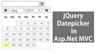 jQuery Datepicker in AspNet MVC [upl. by Lienad676]