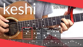 BYS keshi Guitar Tutorial  Tab Chords [upl. by Ronnica]