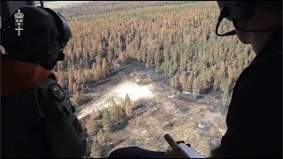 Bombfällning mot skogsbranden i Älvdalen [upl. by Anirual]