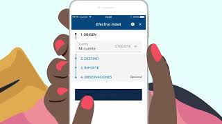 Sacar dinero sin tarjeta con Efectivo Móvil  App BBVA [upl. by Yttig]