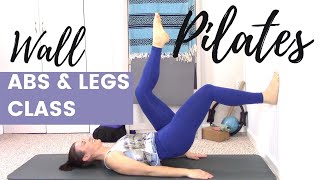 Pilates Wall Abs and Leg Workout [upl. by Seuqcaj]