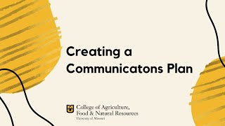 Creating a Communications Plan [upl. by Dunn]