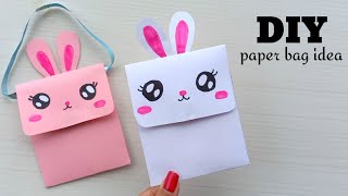 Origami Paper Bag  How To Make Paper Bags with Handles  Origami Gift Bags  school hacks [upl. by Sonahpets105]