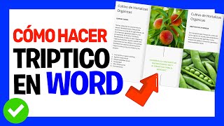 Hacer TRIPTICO en WORD e imprimir fácilmente 👍  002 [upl. by Abbottson]