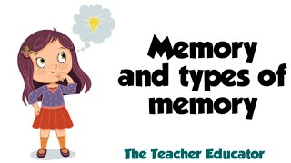 Memory and types of memory [upl. by Bari]