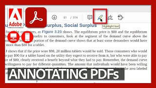 Annotating PDFs  Acrobat for Educators [upl. by Naffets60]