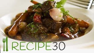 BOEUF beef BOURGUIGNON  By RECIPE30com [upl. by Chapen]