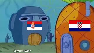 Sundjer Bob Hrvatska vs Srbija  Sponge Bob Croatia vs Serbia [upl. by Bradshaw]