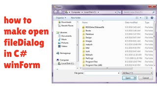 How To Create Open file dialog In C Winform [upl. by Warga]