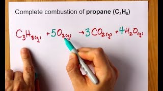 Complete Combustion of Propane C3H8 Balanced Equation [upl. by Skyler]