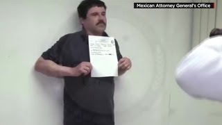 New video shows El Chapo being booked [upl. by Junno]