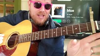 How To Play blue keshi  guitar lesson beginner tutorial easy chords [upl. by Anais]