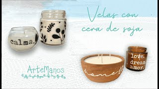 Como hacer velas con cera de soja [upl. by Fleck]