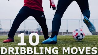 10 Dribbling Moves To Beat Defenders  Step By Step Dribbling Skills Tutorial [upl. by Tad]