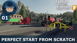 PERFECT START FROM SCRATCH  Farming Simulator 19 Ep 1  Starting Guide [upl. by Hgielsel]