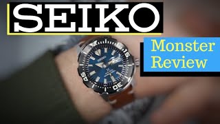 Seiko Prospex Monster Blue Dial Divers 200M Automatic SRPD25 Full Review [upl. by Trina700]