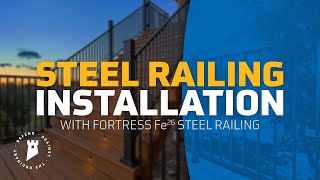 How To Install A Steel Railing  Fortress Fe26 Steel Railing Universal Bracket Installation [upl. by Oralia73]