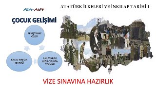 Atatürk İlkeleri ve İnkılap Tarihi 1 Vize Sınavına Hazırlık [upl. by Ahsenaj]