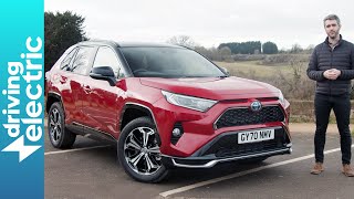 New Toyota RAV4 PHEV PlugIn Hybrid SUV review – DrivingElectric [upl. by Aenneea]