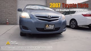 Toyota Yaris Headlight Bulb LED Replacement Upgrade Change amp Install [upl. by Geer]