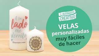 Cómo personalizar velas MUY FÁCIL  How to customize candles [upl. by Gustave]