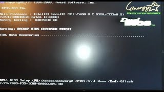 FIX BIOS CHECKSUM ERROR [upl. by Cappello103]