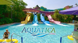 Aquatica Orlando 2020 Water Park Florida  Full Walking Tour [upl. by Annahsit]