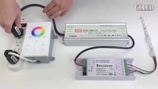 How to Connect Color Changing LED Strip Light to RGB Wireless Controller and Transformer [upl. by Kciredorb]