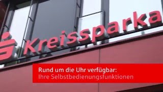 Selbstbedienungsfunktionen bei der Kreissparkasse [upl. by Nim59]