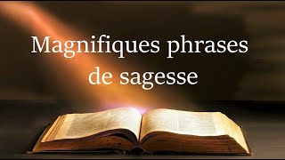 Les plus belles phrases de sagesse [upl. by Ellenahs387]