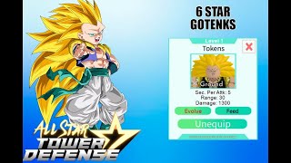 Tokens Gotenks Showcase  All Star Tower Defense [upl. by Harilda]