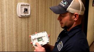 Trane ProgrammableThermostat Battery Change [upl. by Lorrimer]