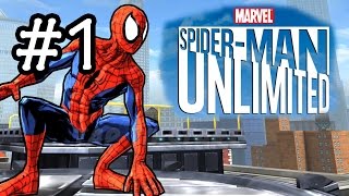 SpiderMan Unlimited Gameplay Walkthrough Part 1  The Beginning [upl. by Akirderf]