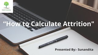 Attrition Rate Formula  Monthly Attrition  YTD Attrition  Annualized Attrition in Excel [upl. by Lucais]