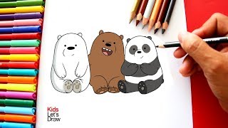 Cómo dibujar a Los Osos ESCANDALOSOS  How to draw We Bare Bears [upl. by Petie515]