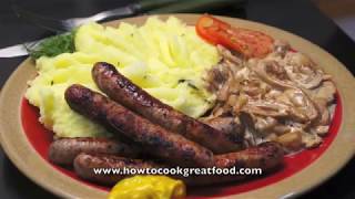 Bangers n Mash  Sausages amp Mashed Potato  British [upl. by Cinda]