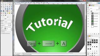 GIMP Tutorial German  Logo Erstellen [upl. by Jedediah]