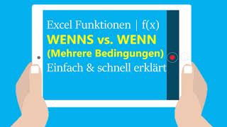 Excel WENNS mehrere Bedingungen gibt Wenn vs WENNS Funktion Beispiel  Alternative [upl. by Eicram]