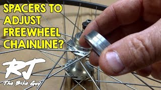 Single Speed Bike Build  Use Spacers Behind Freewheel To Adjust Chainline [upl. by Reube557]