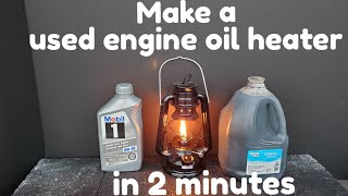 How to make a waste oil heater in 2 minutes [upl. by Ivett912]