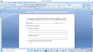 EXAM FILE  SIDA LOODIYAARIYO IMTIXAANKA GOOBAHA WAXBARASHADA [upl. by Quinton320]